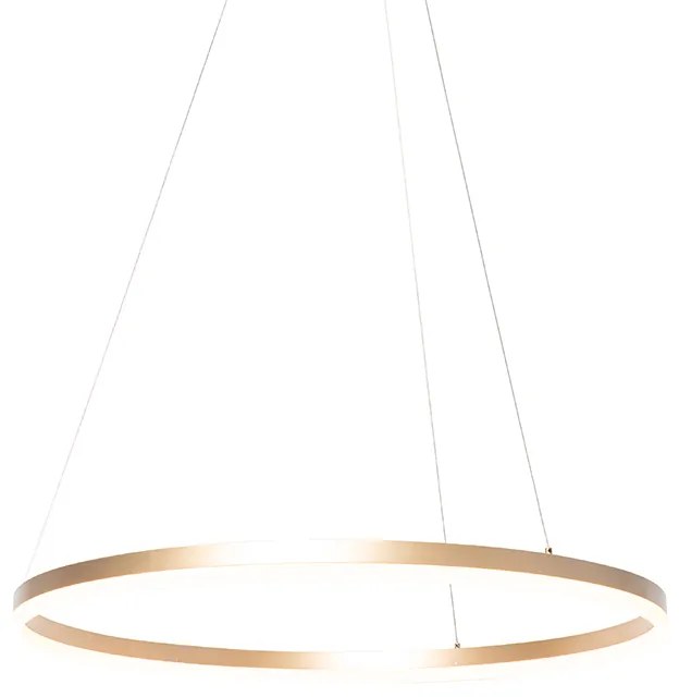 Lampada a sospensione di design oro 80 cm incl. LED dimmerabile a 3 livelli - Anello