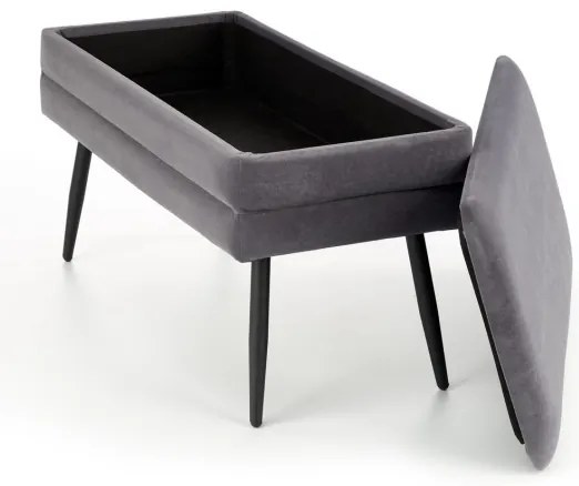 Panca con contenitore VELVA 37x78 cm grigio