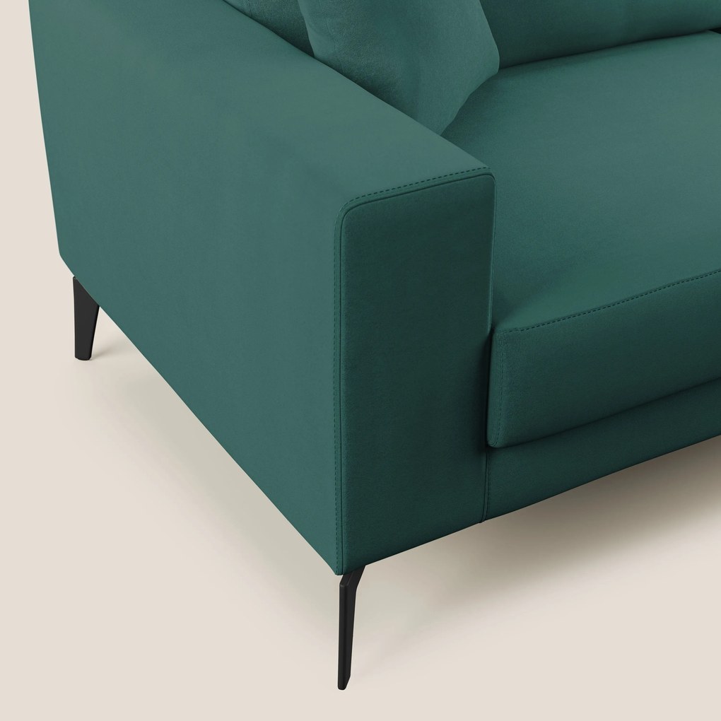 Prestige divano moderno in microfibra smacchiabile T11 petrolio