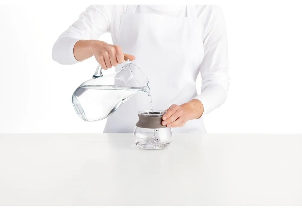 Teiera marrone chiaro in vetro con filtro 500 ml – Lékué