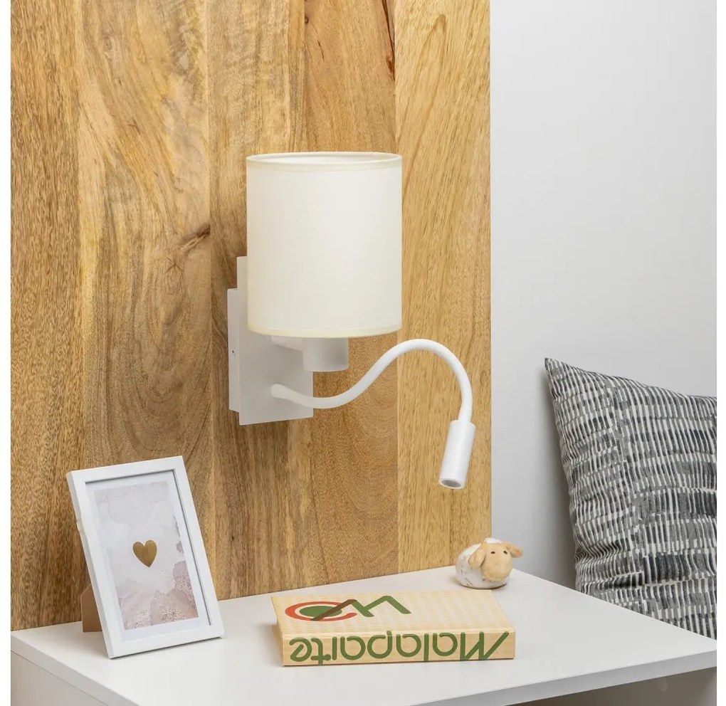 Brilagi - Applique a LED NUBILA 1xE27/25W/230V + LED/3W bianco/color crema