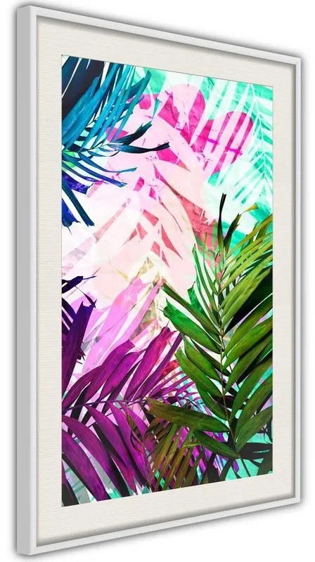 Poster  Vibrant Jungle  Cornice Quadri Cornice nera con pass-partout, Larghezza x Altezza Home decor 40x60