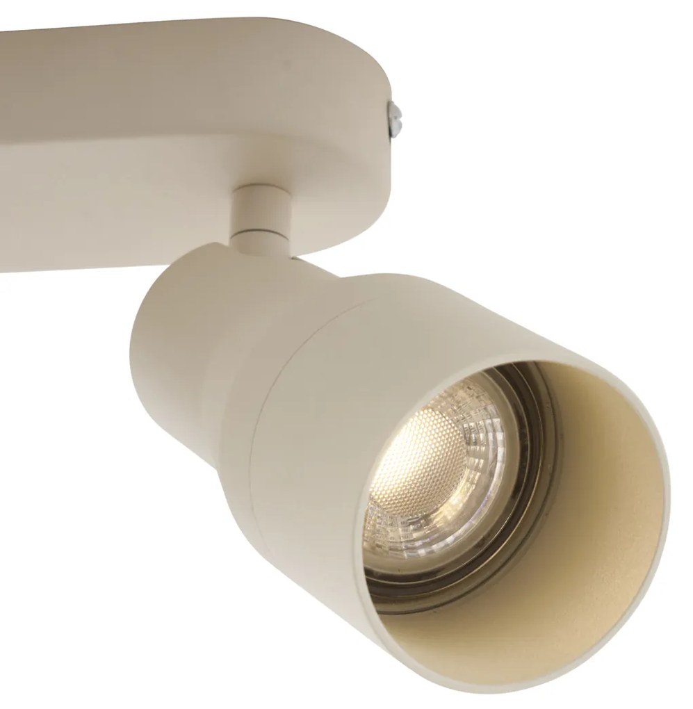 Faretto da soffitto rotondo beige GU10 50mm 3 luci - Stanley