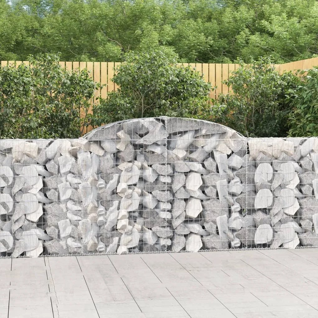 Cesto Gabbione Ad Arco 300x30x100/120 Cm Ferro Zincato /