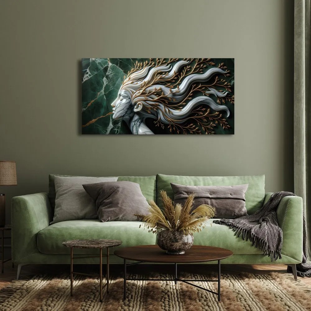 Quadro su tela – Bellezza naturale con volto di marmo