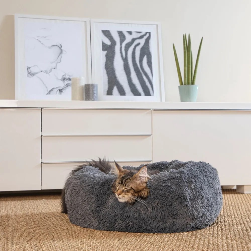 Letto per cani grigio scuro ø 55 cm - Love Story