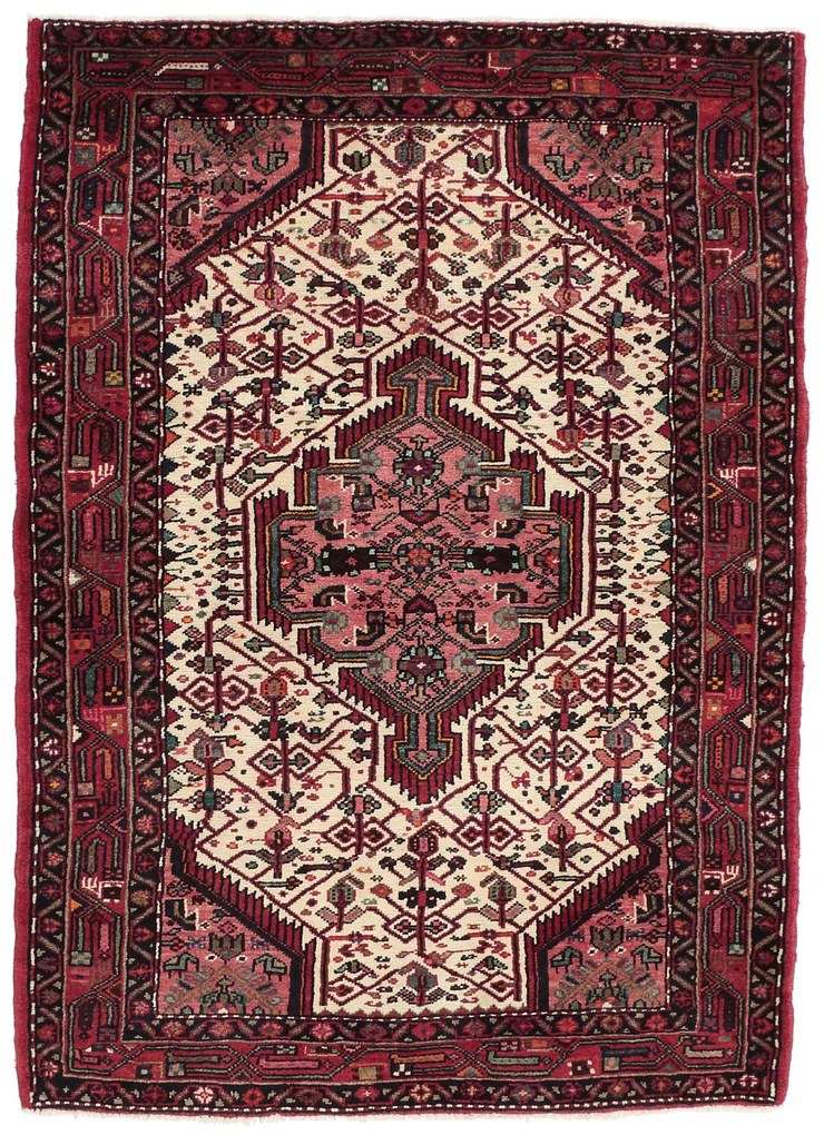 Hamedan Tappeto persiano 160x110 Beige (Iran) Annodato A Mano