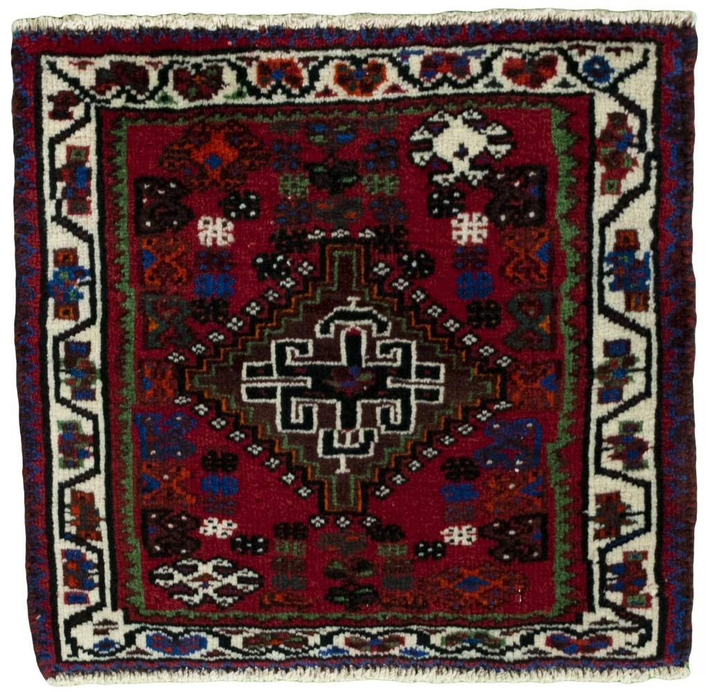 Shiraz Tappeto persiano 50 x 50 Rosso (Iran) Annodato A Mano