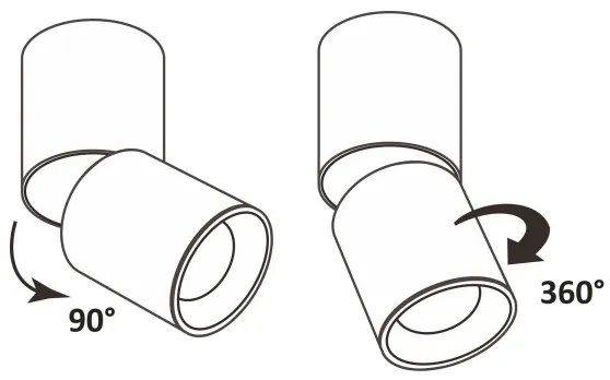 Faretto NIXA 1xGU10/10W/230V nero/oro