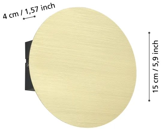 Eglo 901201 - Applique a LED TALAMELLO LED/4W/230V 3000K oro