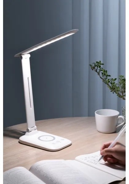 Immax 09107L - Lampada da tavolo LED dimmerabile con ricarica wireless QI LUMI LED/7W/230V bianco