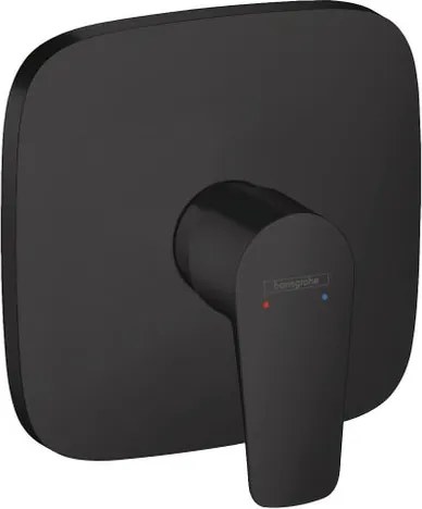 Rubinetto per doccia getto laminare cristallino a 2 manopole Talis E nero opaco HANSGROHE
