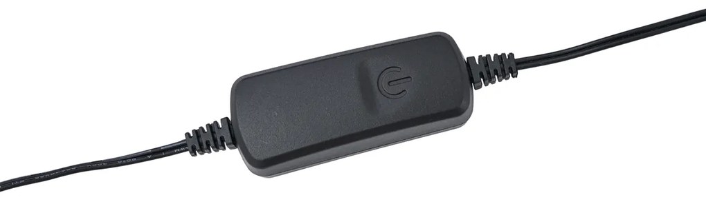 Lampada da tavolo moderna nera con LED dimmerabile a 3 livelli - Twirl