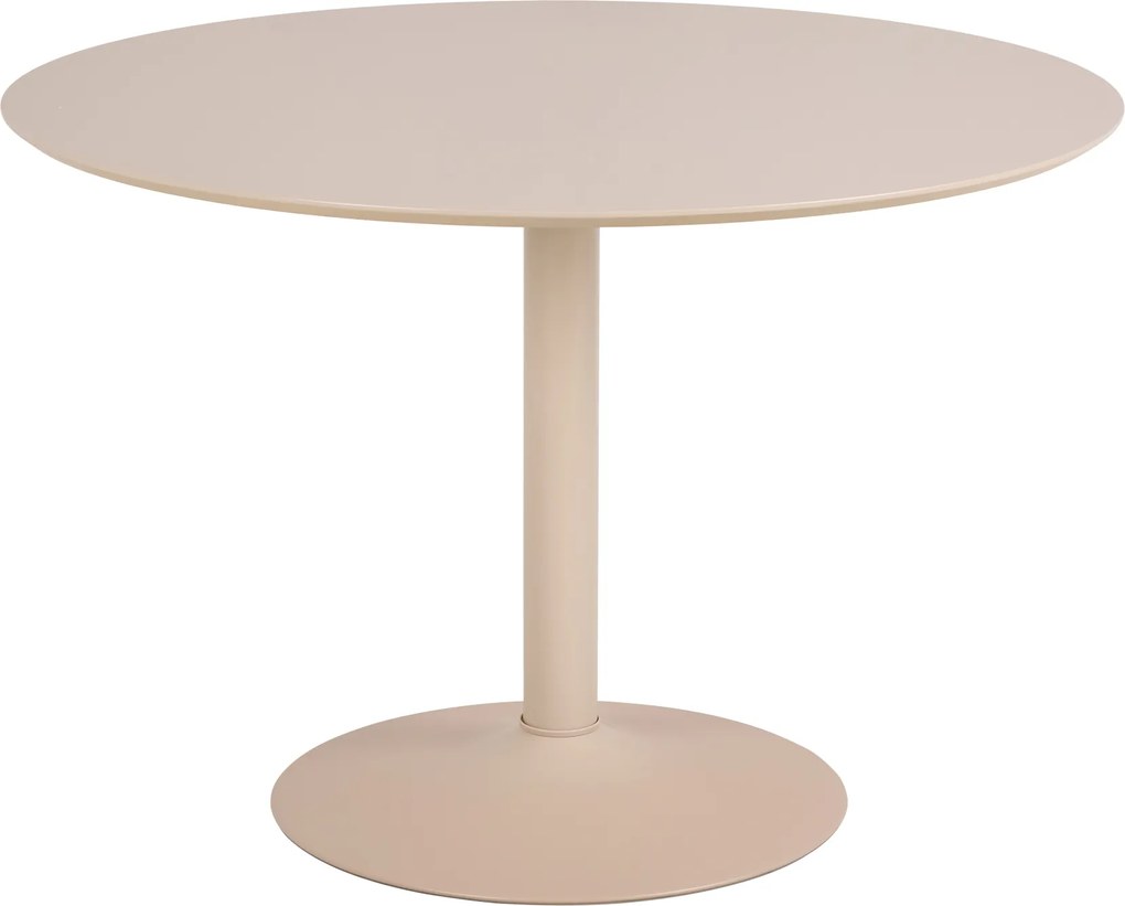 KORFU Beige (Cashmere) - TAVOLO ROTONDO 110 cm PER CUCINA SALA DA PRANZO SOGGIORNO IMPIALLACCIATURA