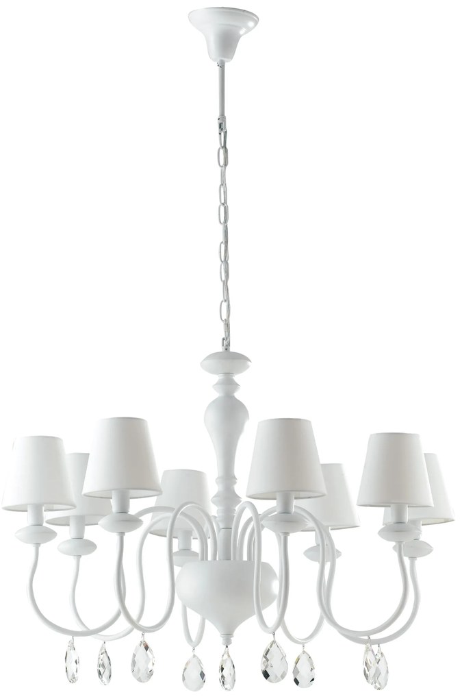 Lampadario Arthur Classico Colore Bianco 40W