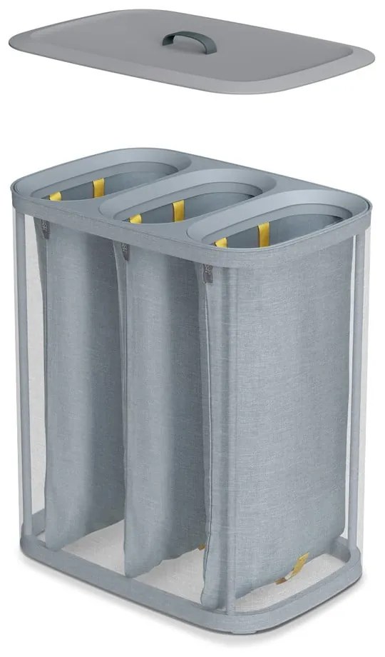Cesto portabiancheria in tessuto grigio 90 l Tota Trio - Joseph Joseph