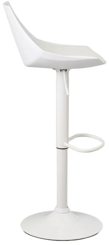 Sgabelli da bar bianchi ad altezza regolabile in similpelle in set di 2 (altezza seduta 56,5 cm) - Casa Selección