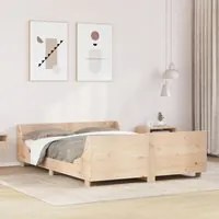 Letto senza Materasso 140x190 cm in Legno Massello di Pino 3302285