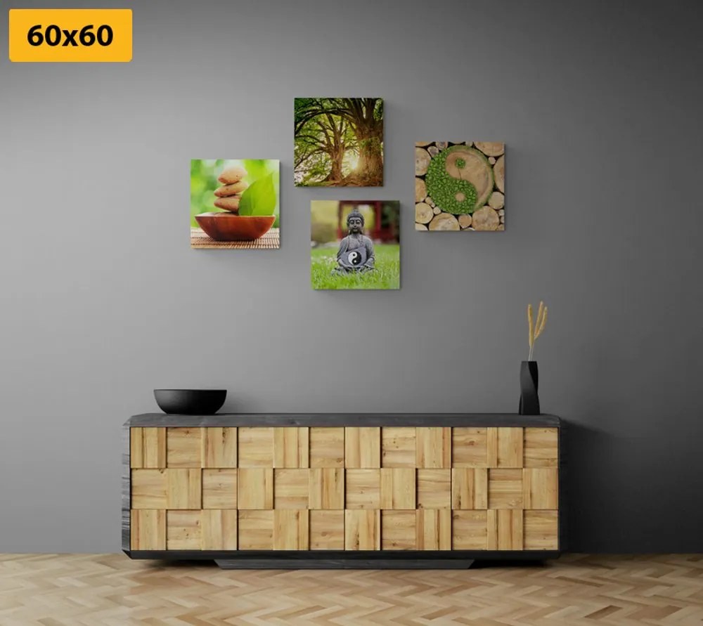 Set di quadri – Feng Shui in verde