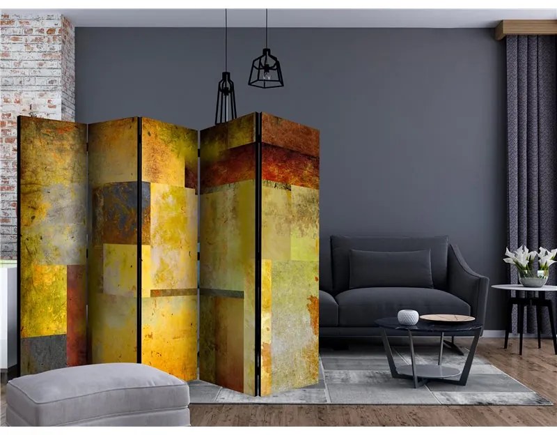 Paravento Orange Hue of Art Expression II [Room Dividers]