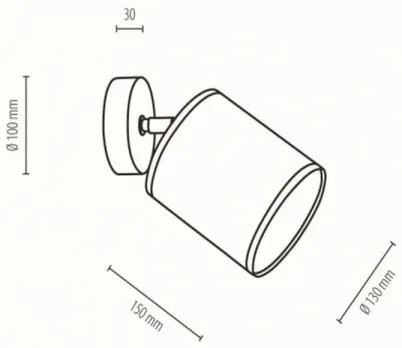 Spot-Light 56792104 - Lampada da parete JUTE 1xE27/25W/230V