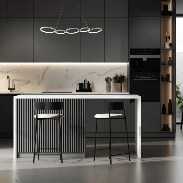 Lampadario LED a sospensione con filo OLYMPIA 5xLED/10W/230V grigio