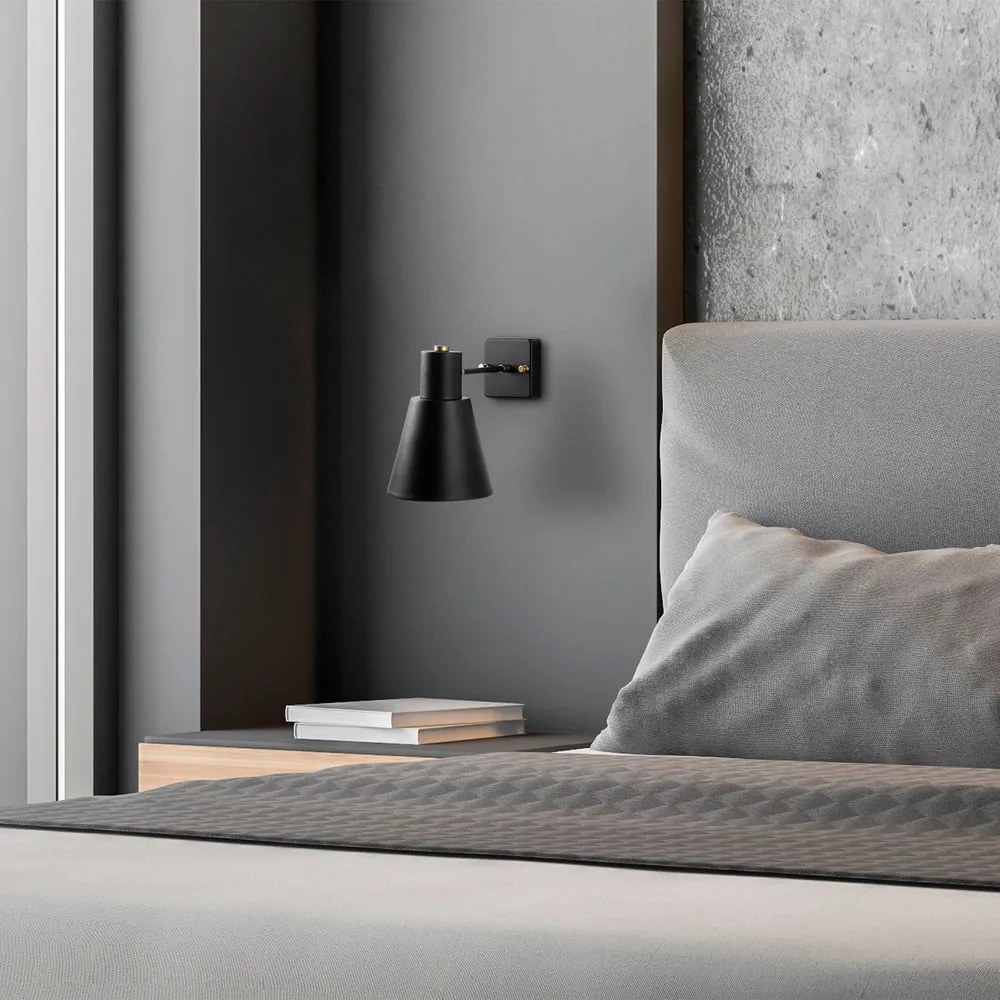 Lampada da parete in nero e oro ø 14 cm Funnel - Opviq lights