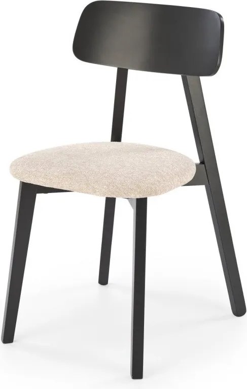 Sedia imbottita Hylo beige/nero