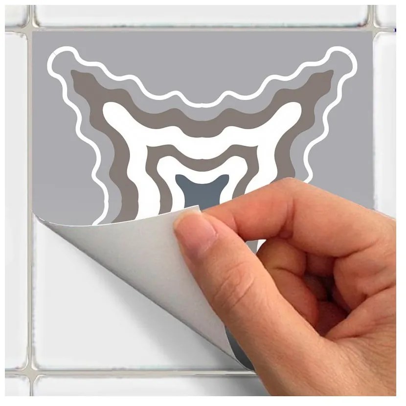 Set di 9 adesivi murali decorativi, 10 x 10 cm Orfeo - Ambiance