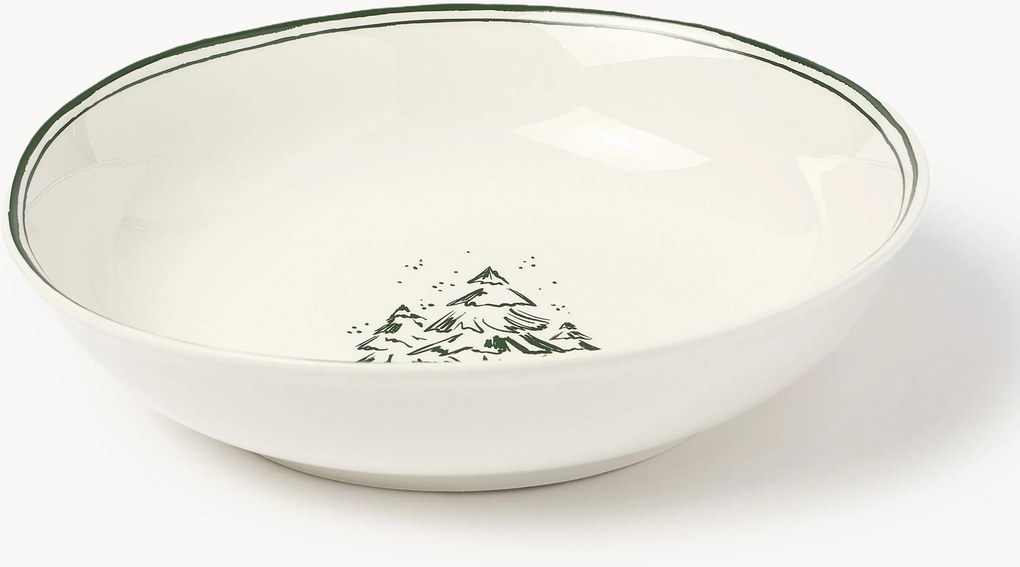 Set di 4 piatti fondi natalizi di design Clarette by Agathe Marty