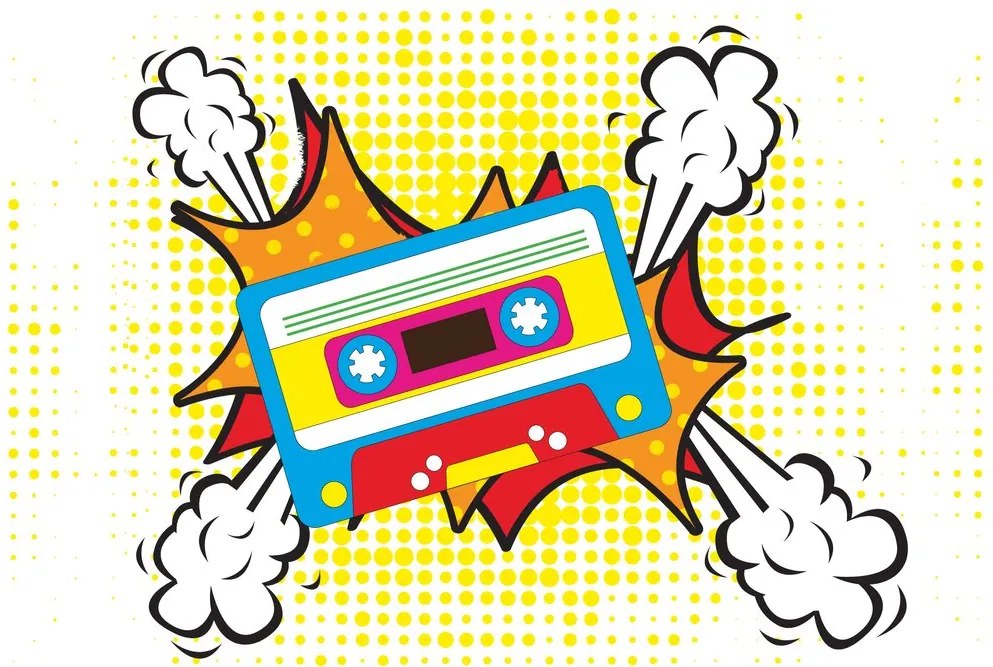 Carta da parati – Cassetta pop art