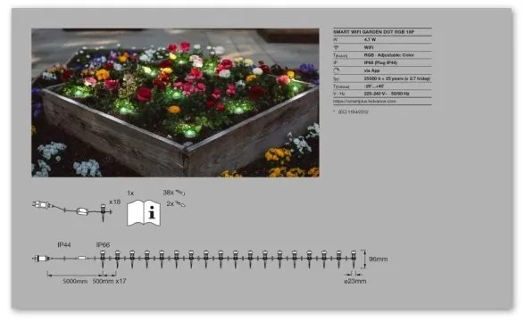 Ledvance - Lampada decorativa esterna LED RGB SMART+ 18xLED/4W/230V IP65 Wi-Fi