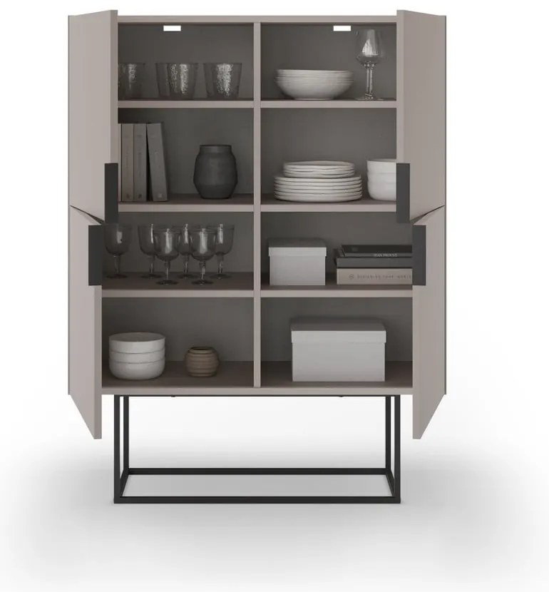 Armadietto grigio/beige 100x130 cm Titan – Marckeric