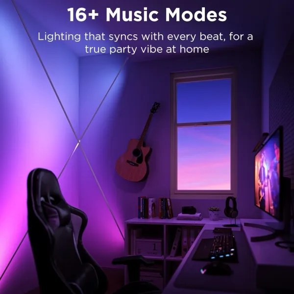 Govee - Striscia LED sospesa RGBICWW/36W/24V 4m Skyline Matter Wi-Fi