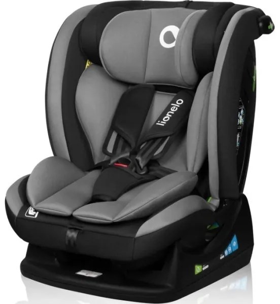 Lionelo - Seggiolino auto AART i-Dimensioni 40-150 cm nero/grigio
