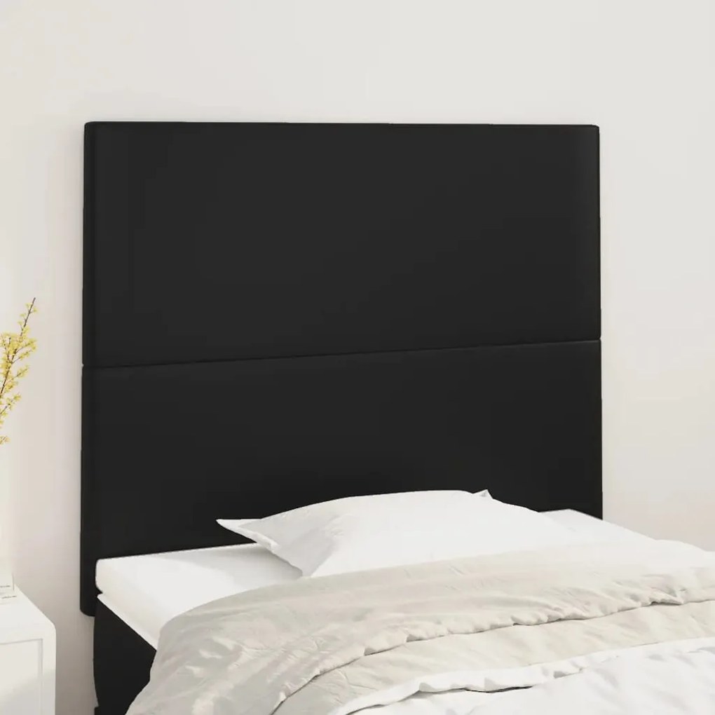 Testiera 2 Pz Nero 90x5x78/88 Cm İn Similpelle /