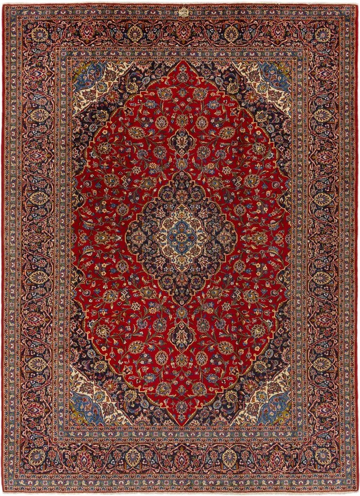 Kashan Tappeto 340 x 250 (Iran) Annodato A Mano