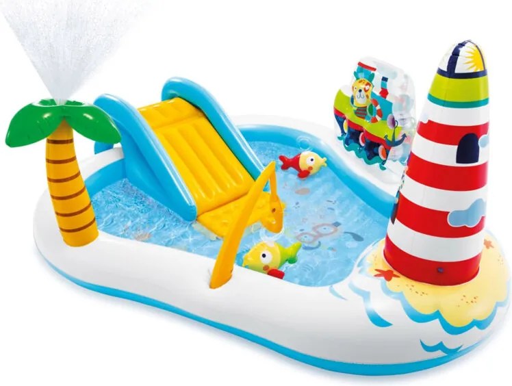 Intex - Piscina Gonfiabile Fishing Fun Play Center +3 Anni - cm.218x188x99h. - peso kg.4,35 (57162)