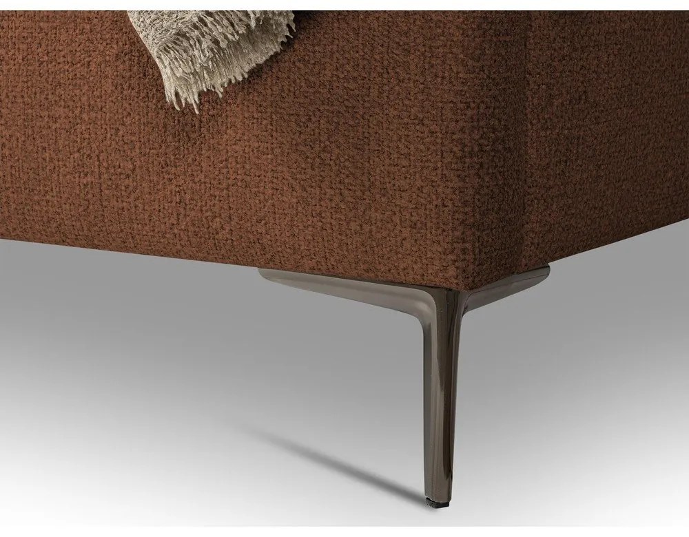 Letto matrimoniale imbottito color terracotta con rete inclusa 140x200 cm Makana – Makamii