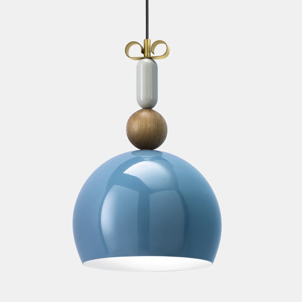 Il Fanale - Bon Ton sospensione 1 luce N1 Azzurro Ottone