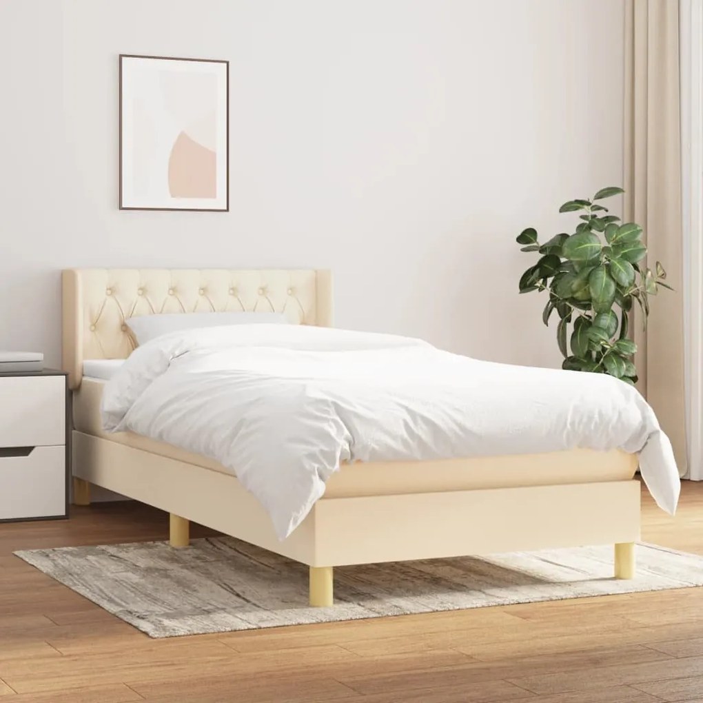 Giroletto A Molle Con Materasso Crema 90x200 Cm İntessuto /