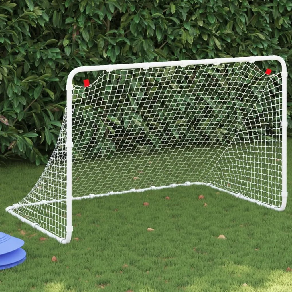 Porta Da Calcio Bianca 122x81x81 Cm İn Acciaio /