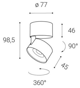 LED2 - Luce Spot a LED KLIP ON LED/11W/230V