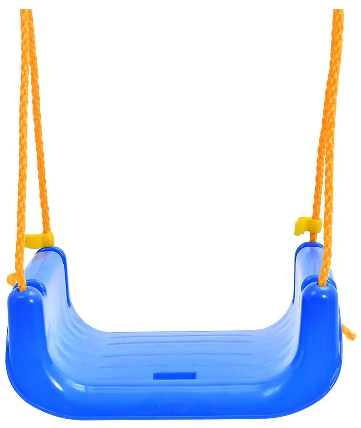 Altalena in plastica per bambini con barriera blu