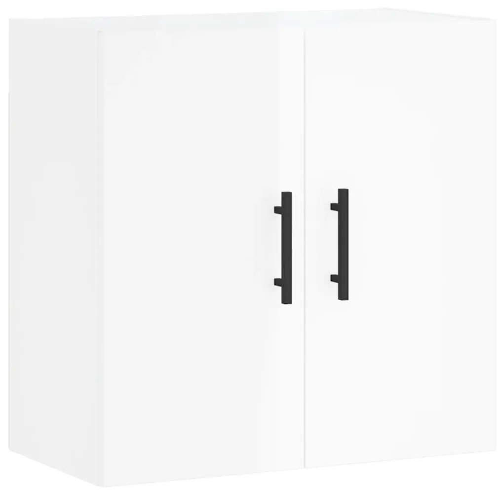 Armadietto a muro bianco lucido 60x31x60 cm legno multistrato