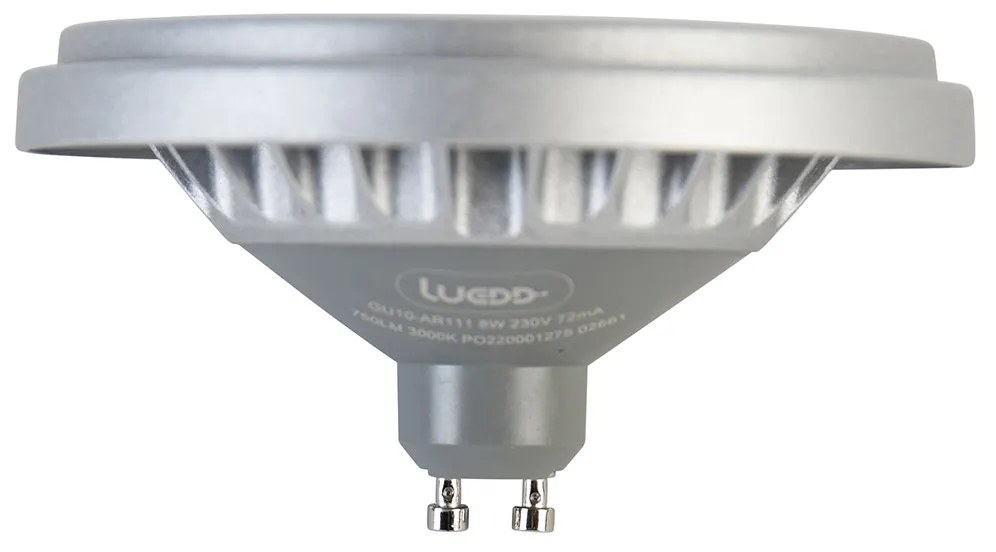 Set di 5 lampadine LED GU10 AR111 8W 750 lm 3000K