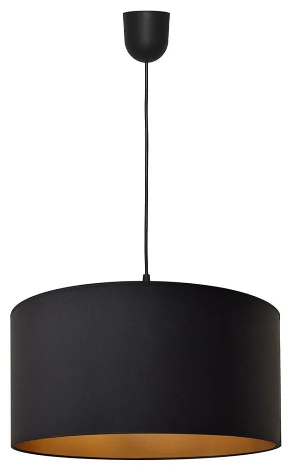 Lampadario su corda ALBA 1xE27/15W/230V d. 40 cm nero/oro