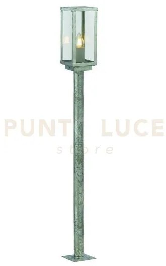 Pali per esterni box ii - metallo argentato zincato e vetro
