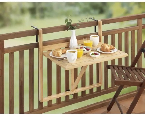 WENKO 69806800 - Tavolo WAIKIKI 64x65 cm bianco/marrone