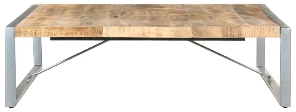 Tavolino da salotto 140x140x40 cm in legno di mango grezzo